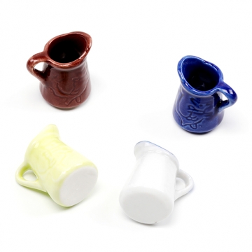 ミニチュアサンプルパーツ 陶器 ポット ボトル 水差し インテリア雑貨 可愛い 小物 置物 約2.5×2.6cm（1ヶ）