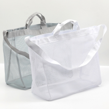 メッシュバッグ 大容量 携帯用トートバッグ ショルダーバッグ ビーチ プール キャンプ 約20×36×44×60cm（1ヶ）