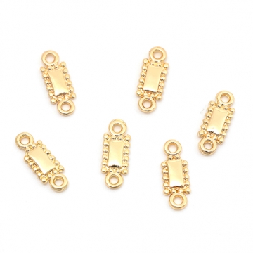コネクターパーツ 合金製 長方形 連結パーツ 接続金具 メタルチャーム メタルパーツ 約5×12mm（8ヶ）