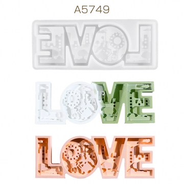 シリコンモールド レジンシリコンモールド LOVE 装飾品 約13×48×121mm（1ヶ）