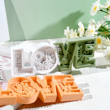 シリコンモールド レジンシリコンモールド LOVE 装飾品 約13×48×121mm（1ヶ）