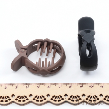 ヘアクリップ アクリル製 リボン様 ヘアゴムの代わりに使える ポニーテール 髪留め 約1.6×3.8×5cm（1ヶ）