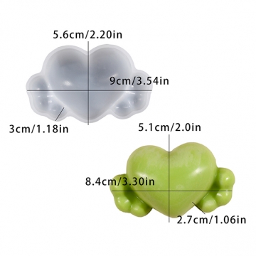 シリコンモールド レジンシリコンモールド 天使の愛 キャンドル 約90×56×30mm（1ヶ）