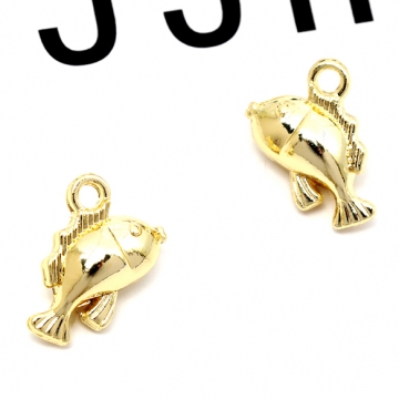 メタルチャーム 合金製 さかな 魚 マリンチャーム メタルチャーム 約10×11mm（6ヶ）