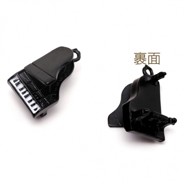 メタルチャーム 合金製 ピアノ 楽器 打楽器 音楽 メタルチャーム 約13×22mm（2ヶ）