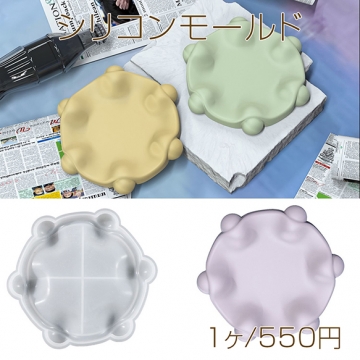 シリコンモールド レジンシリコンモールド 6穴ディスク （1ヶ）
