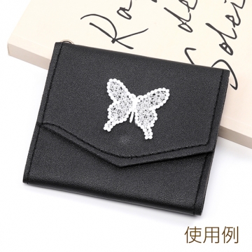 刺繍ワッペン ちょうちょ 蝶々 レース生地 ラベル 飾り付けパーツ 服飾パーツ 貼り付けパーツ 約3.5×4cm（10ヶ）
