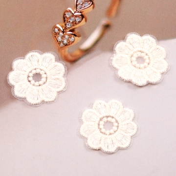 刺繍ワッペン フラワー 花 服飾パーツ 貼り付けパーツ 約2.5cm（10ヶ）