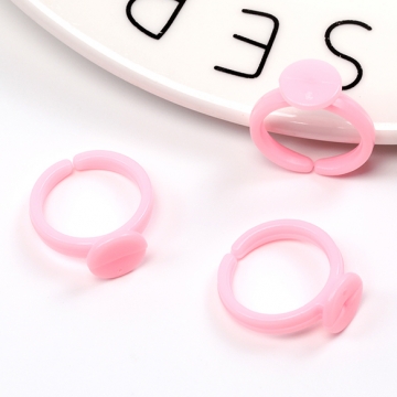 リング台 アクリルリング キッズ用 手芸・工作用 貼り付けパーツ 内径約13.5mm台約8mm（15ヶ）