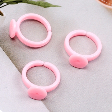 リング台 アクリルリング キッズ用 手芸・工作用 貼り付けパーツ 内径約13.5mm台約8mm（15ヶ）