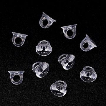 ヘアゴムパーツ プラスチック 丸皿 ボタン足 接続パーツ デコパーツ 貼り付けパーツ 約8mm（約200ヶ）