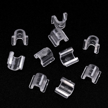 ヘアゴムパーツ プラスチック U字型 ボタン足 接続パーツ デコパーツ 貼り付けパーツ 約9×9mm（約200ヶ）