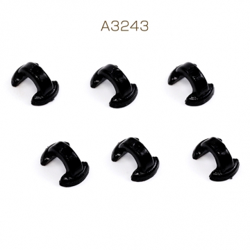 ヘアゴムパーツ プラスチック U字型 ボタン足 接続パーツ デコパーツ 貼り付けパーツ 約5×7mm（約100ヶ）
