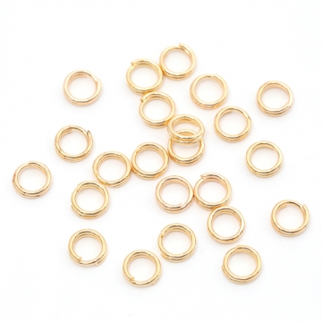 二重カン 鉄製 2重リング ダブルリング キーホルダー 基礎金具 接続金具 約0.6×5mm（50ヶ）