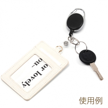 リールストラップ シンプル ナスカン キーホルダー 伸縮式 クリップ付き IDカードホルダー用リール（1ヶ）