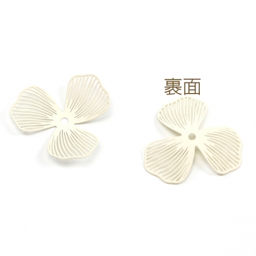 メタルフラワーパーツ 金属花パーツ 中心に穴あり ピアス イヤリング制作におすすめ 塗装加工 約22mm（4ヶ）