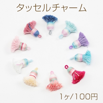 タッセルチャーム 刺繍糸ミニタッセル タッセルパーツ ピアス イヤリング キーホルダー制作におすすめ 長さ約3.5m（1ヶ）