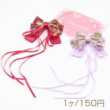 和柄ヘアクリップ ヘアリボンクリップ 七五三髪飾り 和風 着物ヘッドドレス 成人式 卒業式 和ロリ約15×45cm（1ヶ）