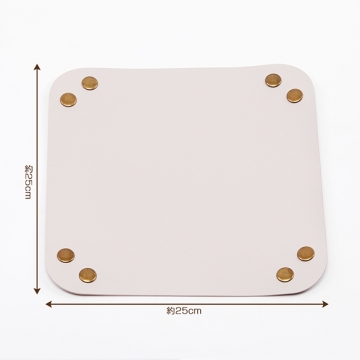 PUレザートレイ 小物入れ アクセサリー収納トレイ 折りたたみトレー 収納ボックス Lサイズ 約25×25cm（1ヶ）
