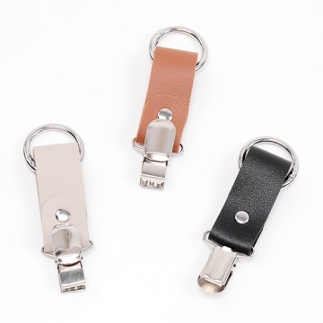 帽子クリップ 合皮 ハットクリップ キャップクリップ クリップ式ホルダー ハンカチ タオルクリップ 約2.3×11cm（1本）