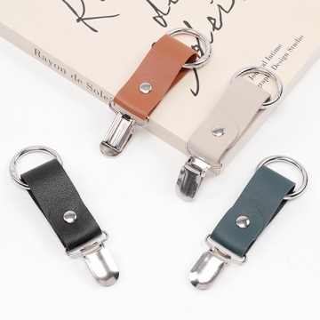帽子クリップ 合皮 ハットクリップ キャップクリップ クリップ式ホルダー ハンカチ タオルクリップ 約2.3×11cm（1本）
