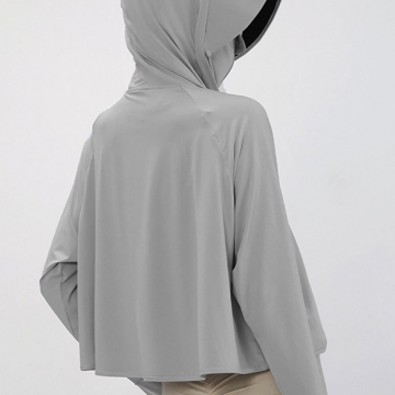 UVカットパーカー 紫外線カット 暑さ対策 日焼け止め服 吸汗 速乾性 つば付き 接触冷感 薄手 ラッシュガード フリーサイズ (1着)