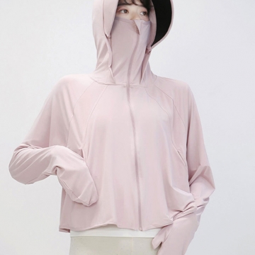 UVカットパーカー 紫外線カット 暑さ対策 日焼け止め服 吸汗 速乾性 つば付き 接触冷感 薄手 ラッシュガード フリーサイズ (1着)