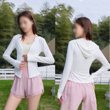 UVカットパーカー 紫外線カット 暑さ対策 日焼け止め服 吸汗 速乾性 つば付き 接触冷感 薄手 ラッシュガード Mサイズ (1着)