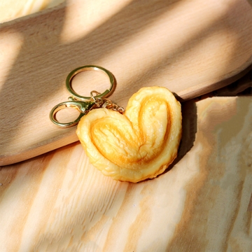 食品サンプルキーホルダー 鮭 たい焼き どら焼き 源氏パイ ミニチュアフード リアル 約4.7×15cm（1ヶ）