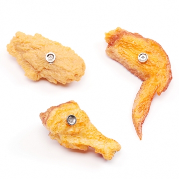 食品サンプルマグネット 冷蔵庫にくっつく フライドチキン 鶏もも 手羽先 ミニチュアフード 磁石 約4.5×8cm（1ヶ）