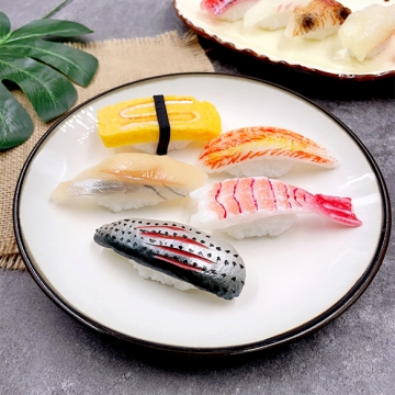 食品サンプルマグネット 冷蔵庫にくっつく おすし 握り寿司 ミニチュアフード 磁石 約3.5×9.5cm（1ヶ）