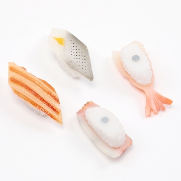 食品サンプルマグネット 冷蔵庫にくっつく おすし 握り寿司 ミニチュアフード 磁石 約3.5×6.5cm（1ヶ）