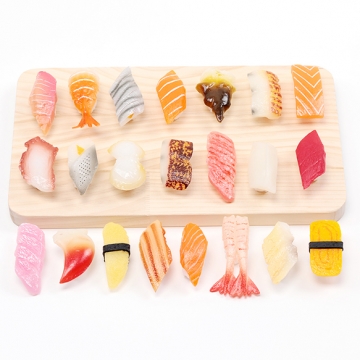 食品サンプルマグネット 冷蔵庫にくっつく おすし 握り寿司 ミニチュアフード 磁石 約3.5×6.5cm（1ヶ）