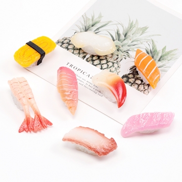 食品サンプルマグネット 冷蔵庫にくっつく おすし 握り寿司 ミニチュアフード 磁石 約3.5×6.5cm（1ヶ）