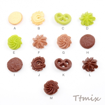 食品サンプルヘアクリップ クッキー ビスケット コスプレ ユニークヘアアクセサリー 約4.4cm（1ヶ）