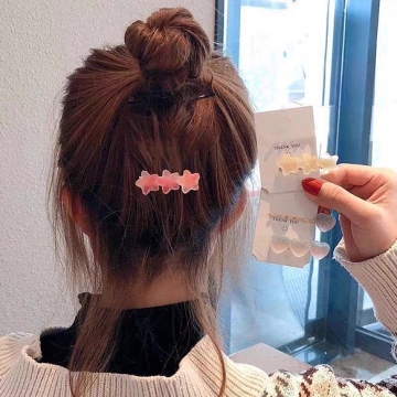 グミヘアクリップ ぐみ キャンディ 星 スター ハート 前髪クリップ サイドクリップ へアピン ヘア留め (1個)