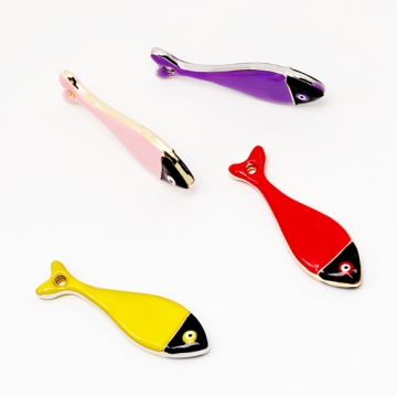 エポチャーム さかな 熱帯魚 海 マリンチャーム メタルチャーム 約11×35mm（2ヶ）