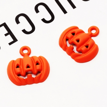 メタルチャーム かぼちゃ パンプキン オバケ ハロウィン メタルチャーム 約16×16mm（4ヶ）