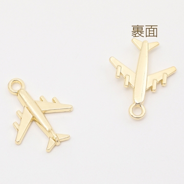 乗物チャーム ひこうき 飛行機 ジェット機 乗り物 メタルチャーム 約17×21mm（4ヶ）