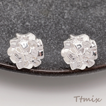 デザインピアス あさがお 朝顔 フラワー お花 ミニ シンプル ワンポイントピアス メタルピアス 約12mm（1ペア）