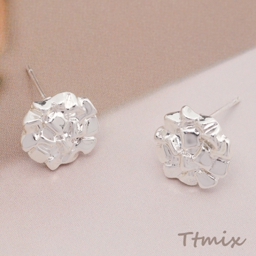 デザインピアス あさがお 朝顔 フラワー お花 ミニ シンプル ワンポイントピアス メタルピアス 約12mm（1ペア）