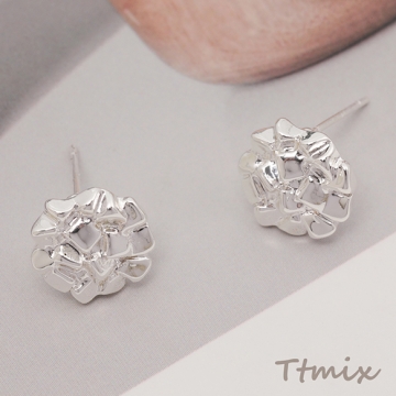 デザインピアス あさがお 朝顔 フラワー お花 ミニ シンプル ワンポイントピアス メタルピアス 約12mm（1ペア）