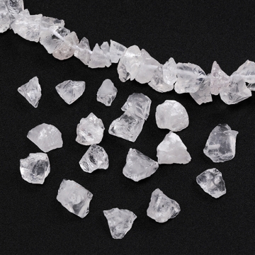 天然石ビーズ 不規則型 さざれ石 水晶 クォーツ 全4種（4ヶ）