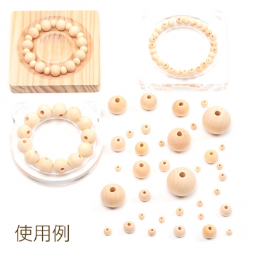 ウッドビーズ 木製 ナチュラル 丸玉 ラウンド 約12mm（30ヶ）
