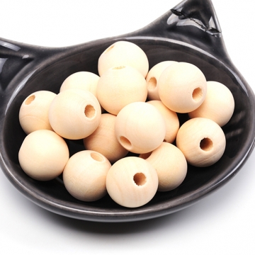 ウッドビーズ 木製 ナチュラル 丸玉 ラウンド 約16mm（20ヶ）