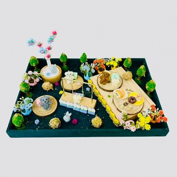 アニマルフロッキーチャーム うさぎ ウサギ 兎 動物 アニマル 樹脂チャーム 全2種（2ヶ）