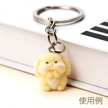 アニマルフロッキーチャーム うさぎ ウサギ 兎 動物 アニマル 樹脂チャーム 全2種（2ヶ）