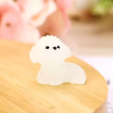 ミニチュア 犬 こいぬ わんこ ペット 動物 アニマル 樹脂パーツ 約26×27mm（4ヶ）