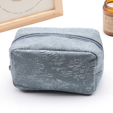 スクエアポーチ 花柄プリント コスメポーチ メイクポーチ 化粧ポーチ 小物入れ 収納ポーチ Size約10×11×18cm