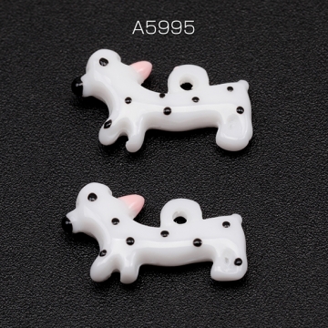 樹脂チャーム ダックスフンド ドッグ イヌ 犬 ペット 動物 アニマル いぬチャーム 約9×15mm（4ヶ）